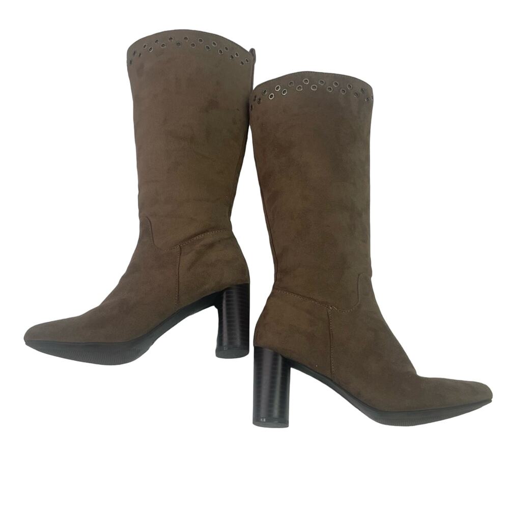 Kim Rogers Jenna2 Brown Heeled Tall Boots Size‎ 7M - Picture 5 of 13